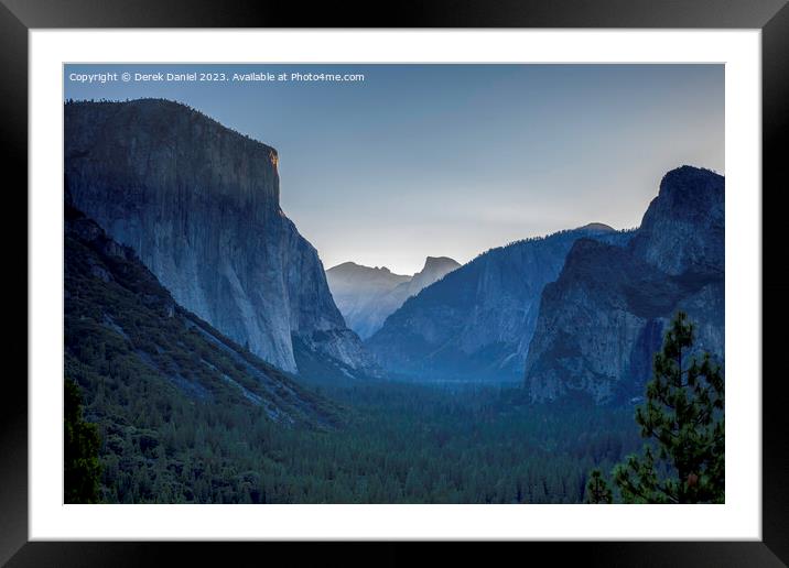 Tunnel View, Yosemite Framed Mounted Print by Derek Daniel