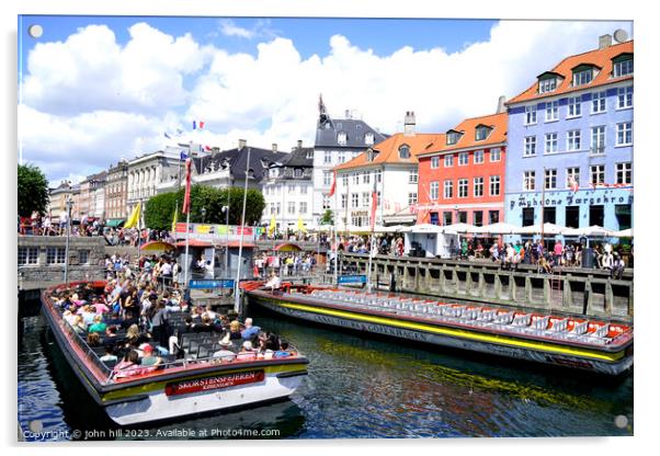 Serene Voyage, Nyhavn Canal, Denmark Acrylic by john hill