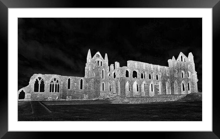 Whitby Abbey 2, ghostly edit Framed Mounted Print by Paul Boizot