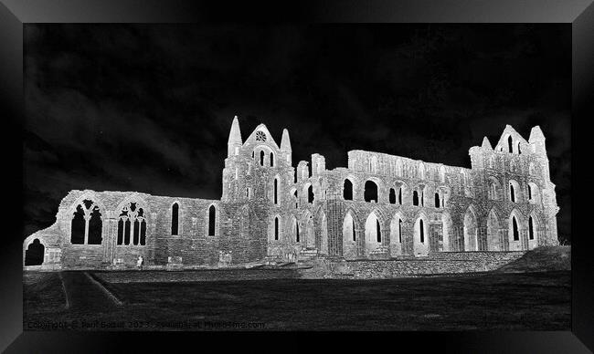 Whitby Abbey 2, ghostly edit Framed Print by Paul Boizot