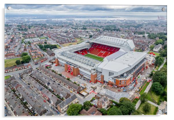 Anfield Liverpool Red Acrylic by Apollo Aerial Photography