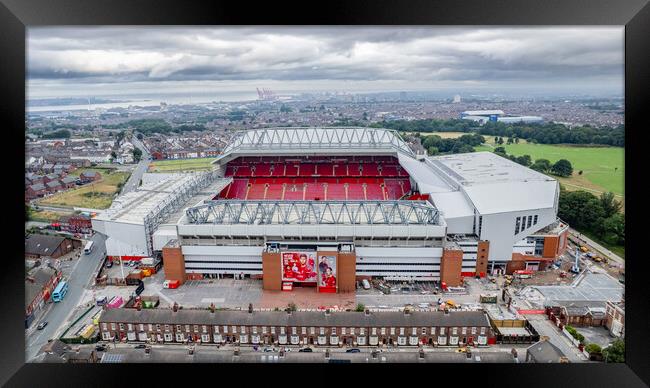 Anfield From Above Framed Print by Apollo Aerial Photography