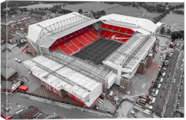 Anfield Red Canvas Print by Apollo Aerial Photography