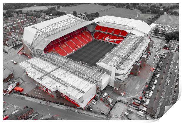 Anfield Red Print by Apollo Aerial Photography