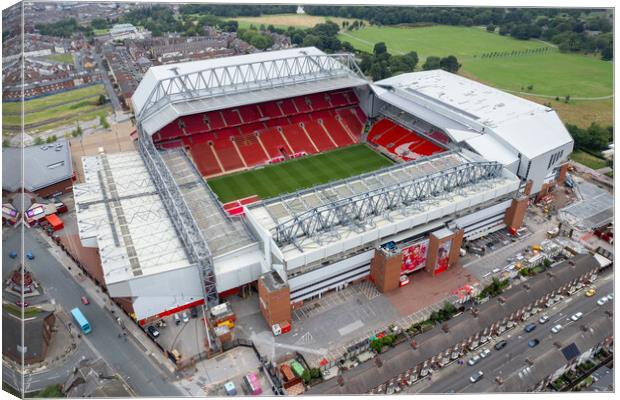 Anfield Home of The Reds Canvas Print by Apollo Aerial Photography