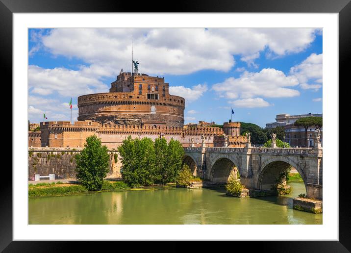 Castle of the Holy Angel in Rome Framed Mounted Print by Artur Bogacki