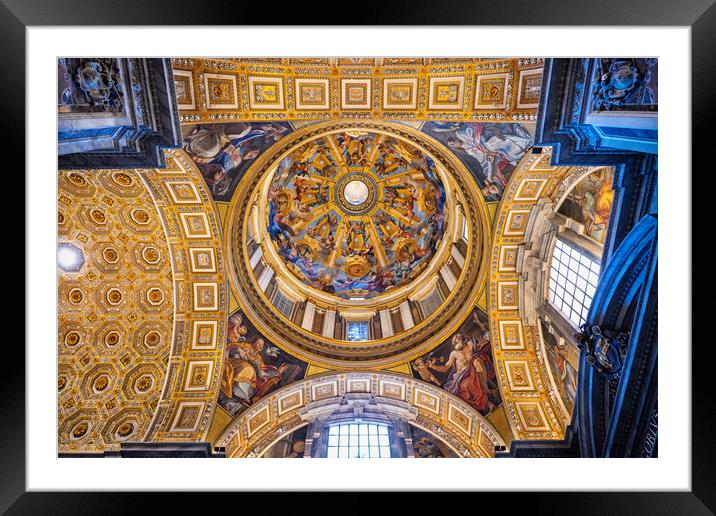 Gregorian Chapel Dome In St Peter Basilica Framed Mounted Print by Artur Bogacki