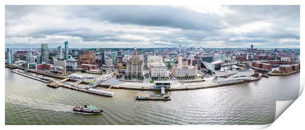 Liverpool Waterfront Aerial Panorama Print by Apollo Aerial Photography