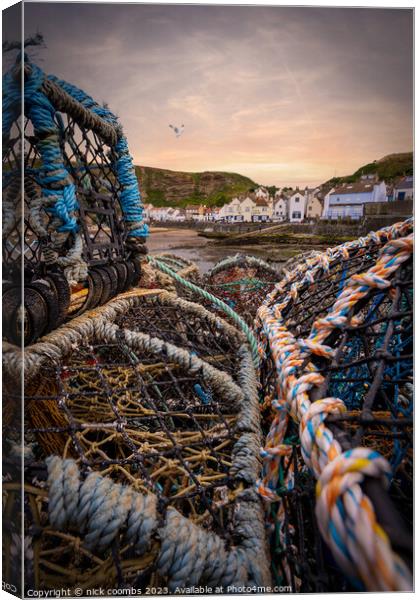 Cod and Lobster Staithes Canvas Print by nick coombs