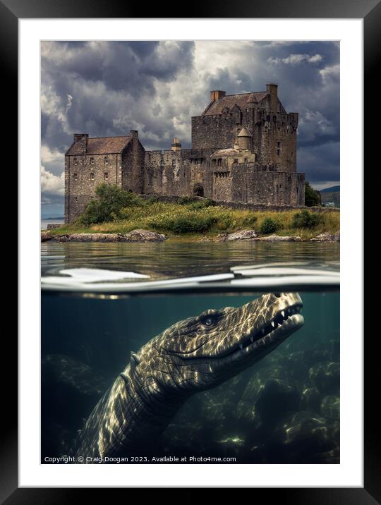 Loch Ness Monster visits Eilean Donan Framed Mounted Print by Craig Doogan