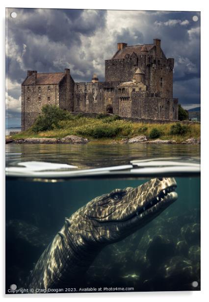 Loch Ness Monster visits Eilean Donan Acrylic by Craig Doogan
