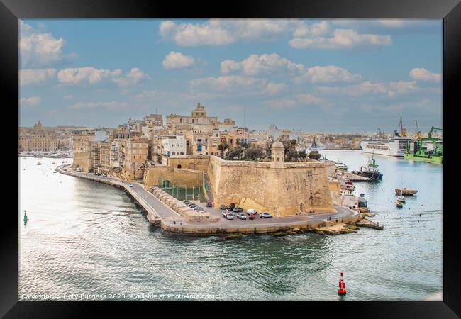 Valletta's Heritage: Malta's Timeless Capital Framed Print by Holly Burgess