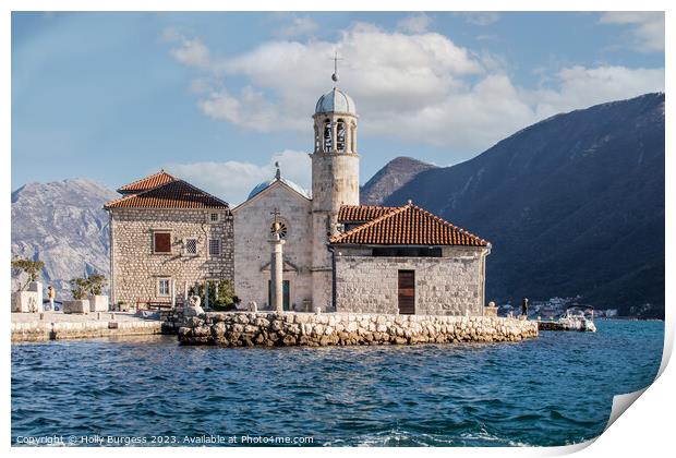 Enchanting Isle of Perast Our Lady of the Rocks  Print by Holly Burgess