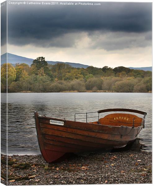 Row boat on Derwentwater Canvas Print by Catherine Fowler