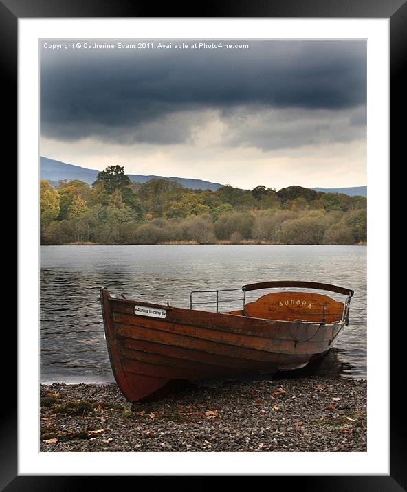 Row boat on Derwentwater Framed Mounted Print by Catherine Fowler