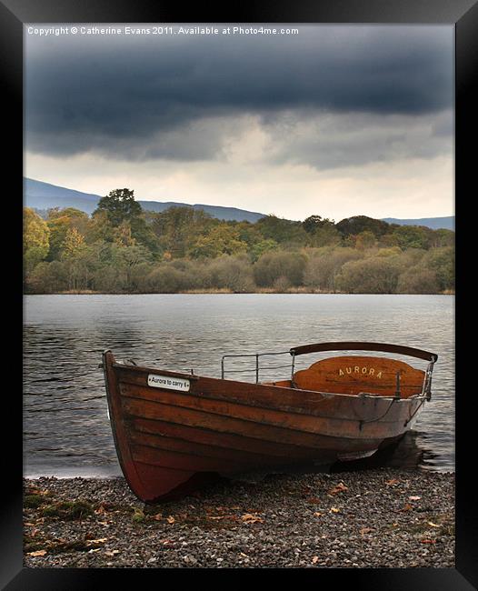 Row boat on Derwentwater Framed Print by Catherine Fowler