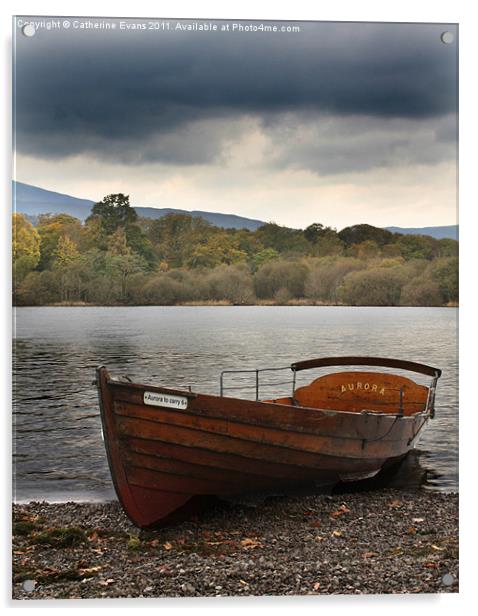 Row boat on Derwentwater Acrylic by Catherine Fowler