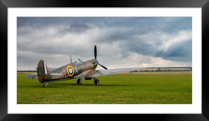 Spitfire MkIa X4650 KL-A Framed Mounted Print by J Biggadike