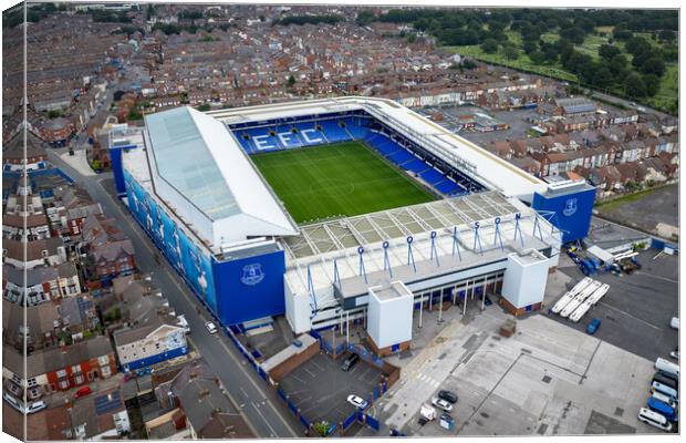 Goodison Park Everton FC Canvas Print by Apollo Aerial Photography