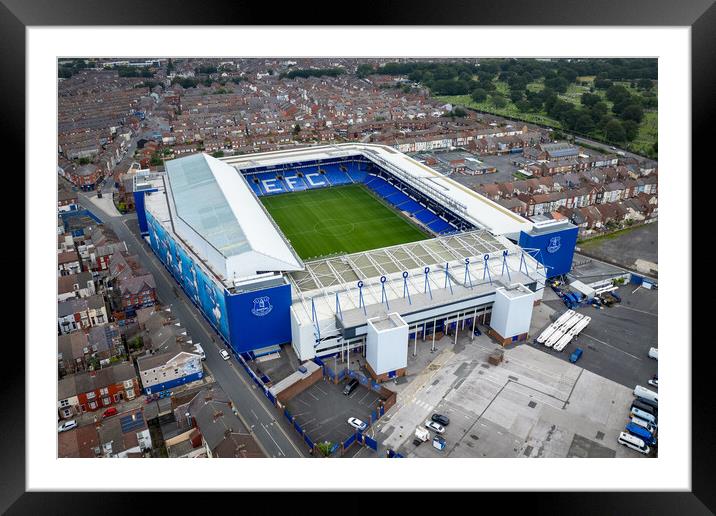 Goodison Park Everton FC Framed Mounted Print by Apollo Aerial Photography