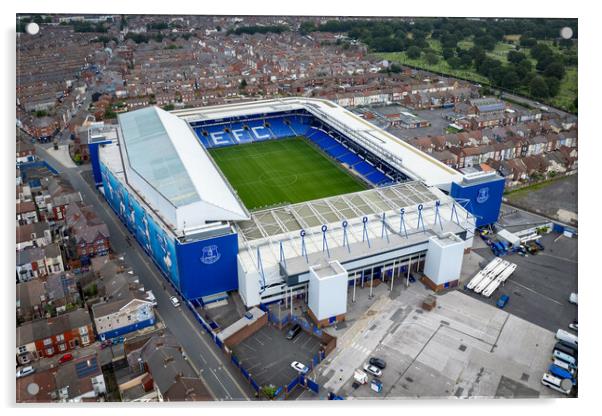 Goodison Park Everton FC Acrylic by Apollo Aerial Photography