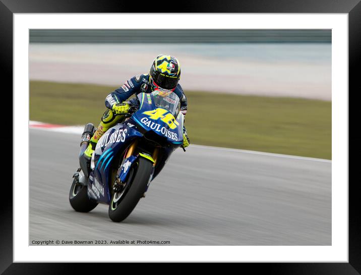 Rossi Sepang 2004 Framed Mounted Print by Dave Bowman