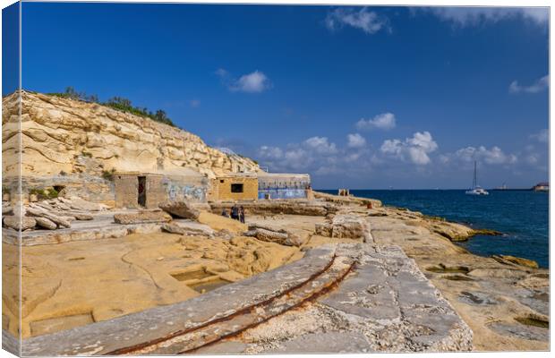 Sliema Sea Waterfront In Malta Canvas Print by Artur Bogacki