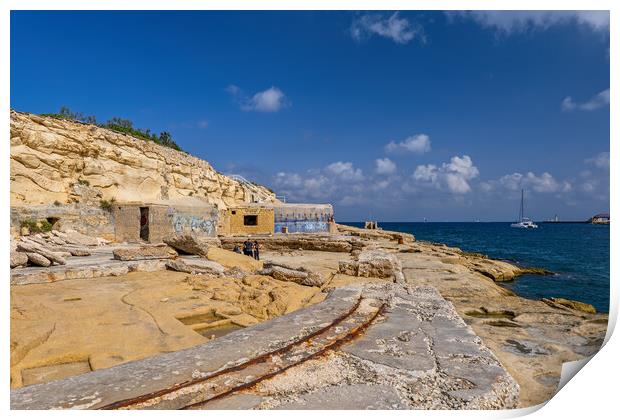 Sliema Sea Waterfront In Malta Print by Artur Bogacki
