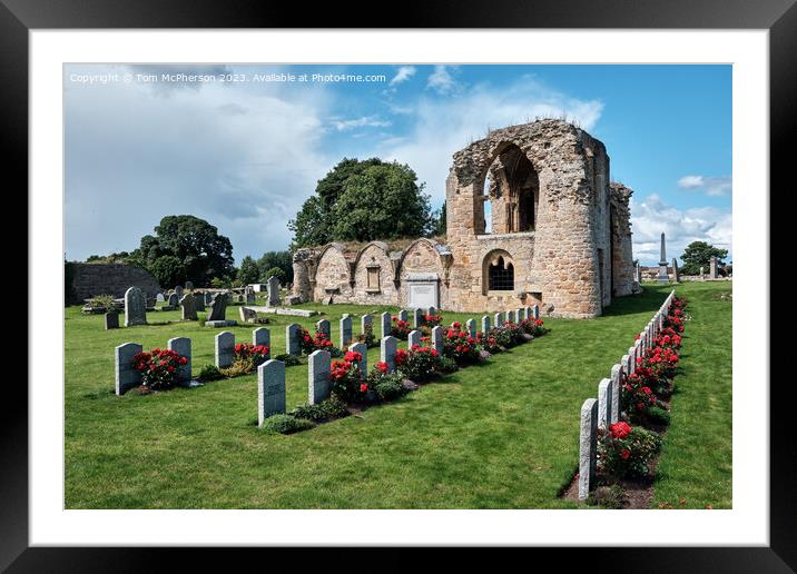 Historical Kinloss Abbey: A Timeless Coastal Relic Framed Mounted Print by Tom McPherson