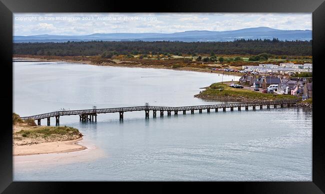 The Iconic Lossiemouth East Beach Bridge's Tale Framed Print by Tom McPherson