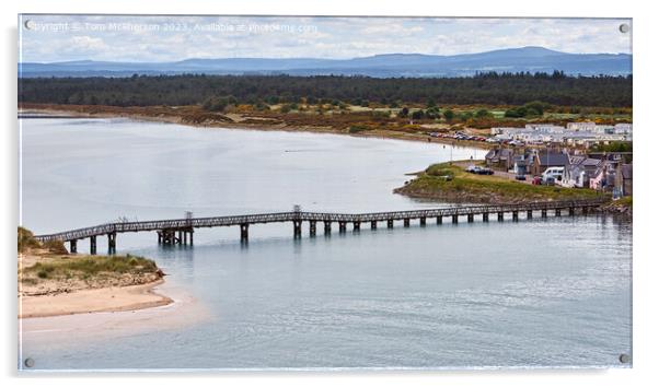 The Iconic Lossiemouth East Beach Bridge's Tale Acrylic by Tom McPherson