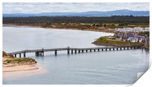 The Iconic Lossiemouth East Beach Bridge's Tale Print by Tom McPherson