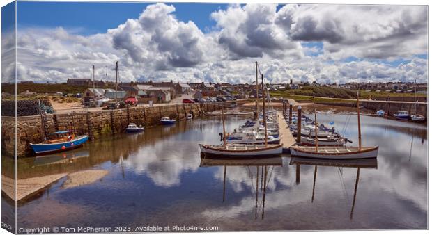 Mesmerising Glimpse of Hopeman Harbour Canvas Print by Tom McPherson