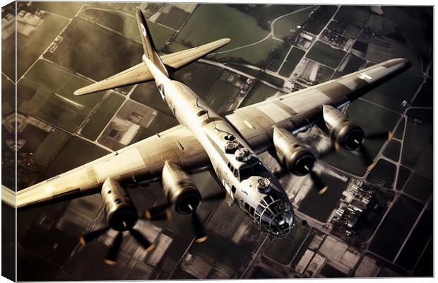 8th Air Force B-17 Flying Fortress  Canvas Print by CC Designs