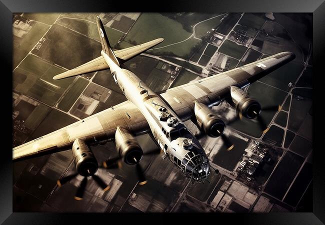 8th Air Force B-17 Flying Fortress  Framed Print by CC Designs