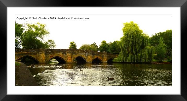 Bakewell Bridge Framed Mounted Print by Mark Chesters