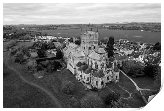 Tewkesbury Abbey Print by Apollo Aerial Photography