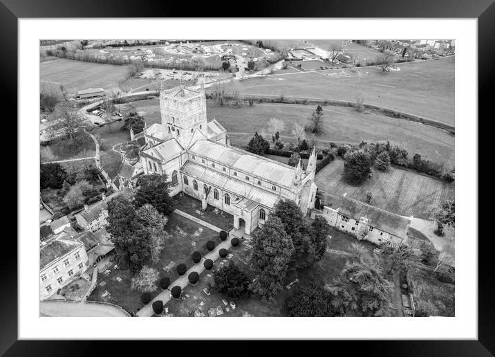 Tewkesbury Abbey Framed Mounted Print by Apollo Aerial Photography