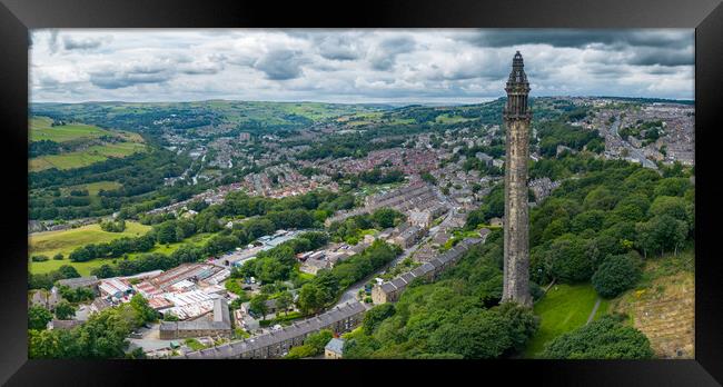 Wainhouse Tower Panorama Framed Print by Apollo Aerial Photography