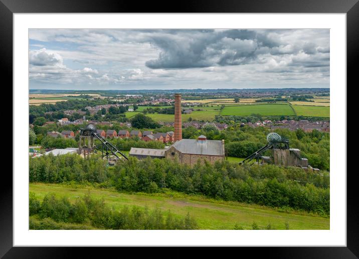 Pleasley Pit From The Air Framed Mounted Print by Apollo Aerial Photography