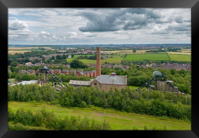 Pleasley Pit From The Air Framed Print by Apollo Aerial Photography