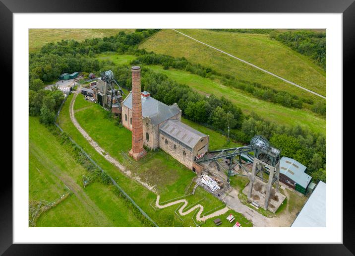 Pleasley Pit From The Air Framed Mounted Print by Apollo Aerial Photography