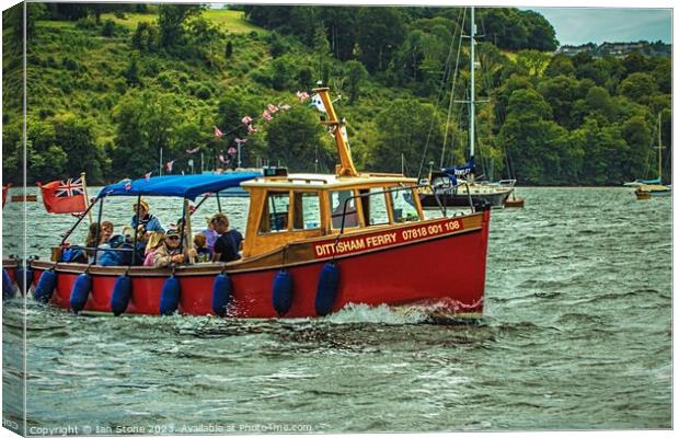 River Dart Ferry boat  Canvas Print by Ian Stone