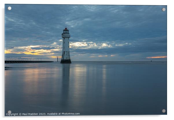 New Brighton lighthouse long exposure Acrylic by Paul Madden