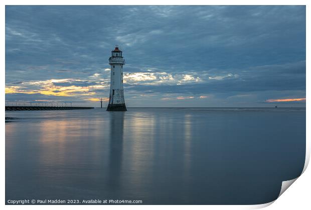 New Brighton lighthouse long exposure Print by Paul Madden