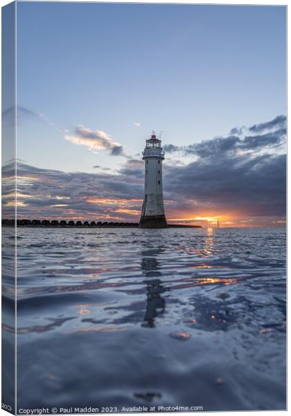 New brighton lighthouse, wirral Canvas Print by Paul Madden