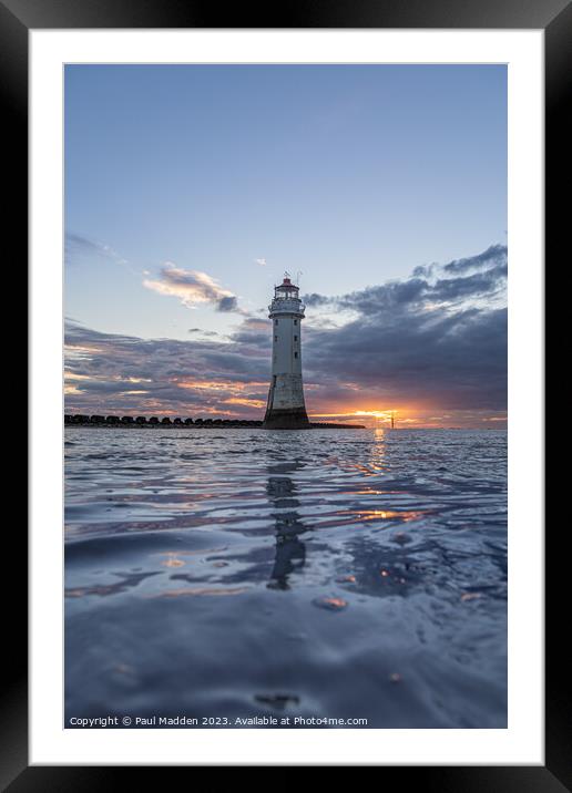 New brighton lighthouse, wirral Framed Mounted Print by Paul Madden