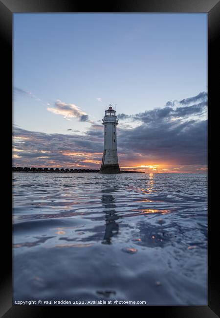 New brighton lighthouse, wirral Framed Print by Paul Madden