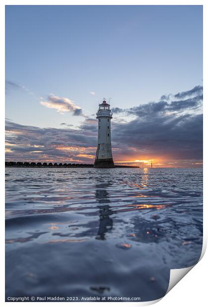 New brighton lighthouse, wirral Print by Paul Madden