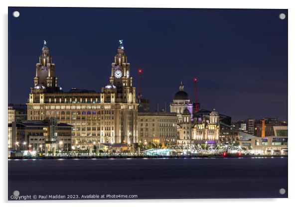 The Royal Liver Building Acrylic by Paul Madden
